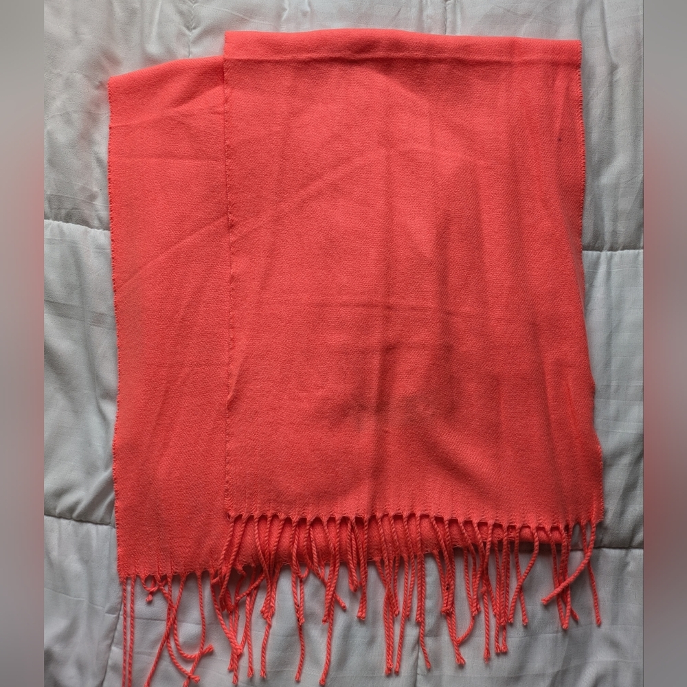 100% Pasmina Coral Scarf